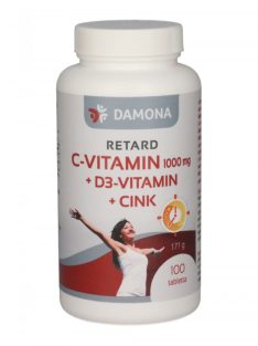 Damona C-vitamin 1000 mg + D3 + cink retard (100x)