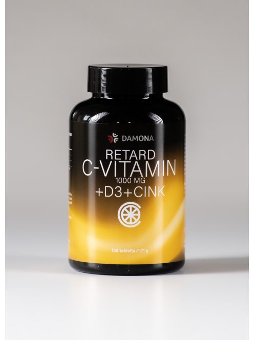 Damona C-vitamin 1000 mg + D3 + cink retard (100x)