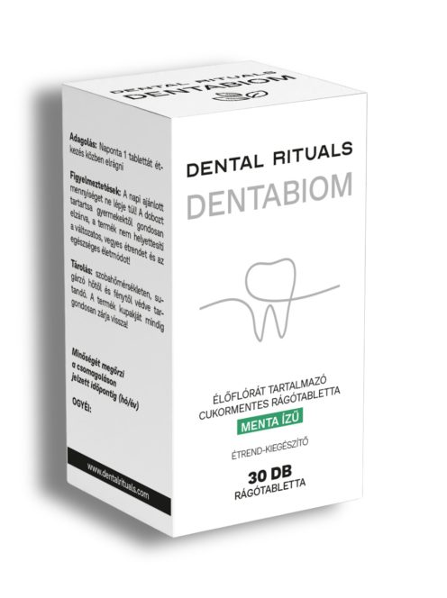 Dental Dentabiom élőflórát tartalmazó cukormentes rágótabletta menta 30db
