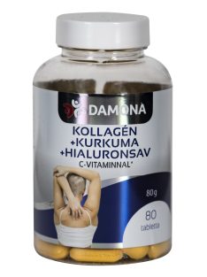 Damona Kollagén+Kurkuma+Hialuron tabletta (80x) 
